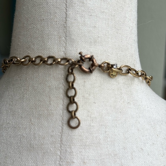 Retired J. Crew asymmetrical crystal flower lattice necklace - Picture 8 of 8